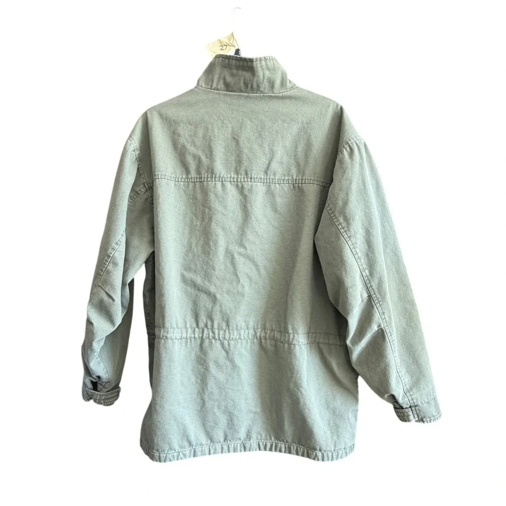 Vintage Structure Olive Green Utility Field Jacket Military Workwear Coat Mens M